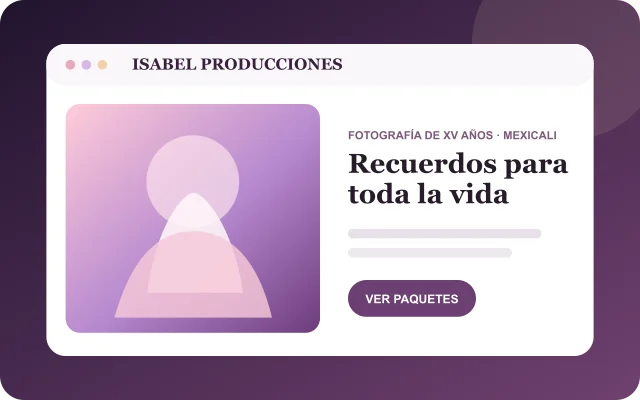 Vista previa del sitio Isabel Producciones